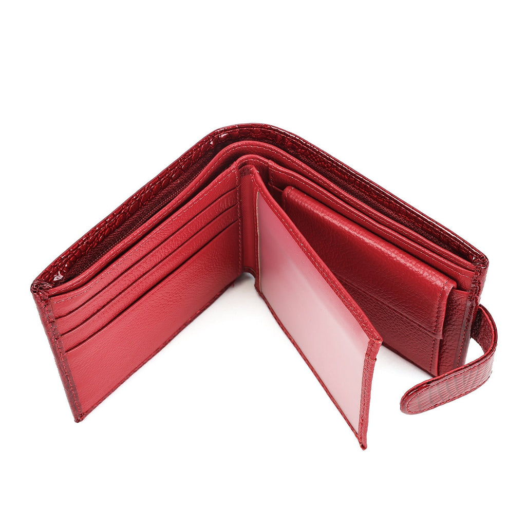 Women's Leather Short Multiple Slots Handmade Large Coin Purses - Che Cose Belle
