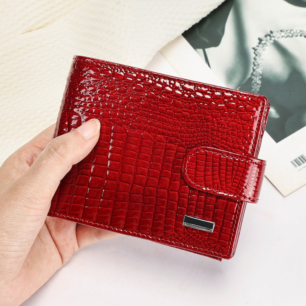 Women's Leather Short Multiple Slots Handmade Large Coin Purses - Che Cose Belle