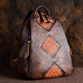 Women's Live Retro Leather Tree High Large Backpacks - Che Cose Belle