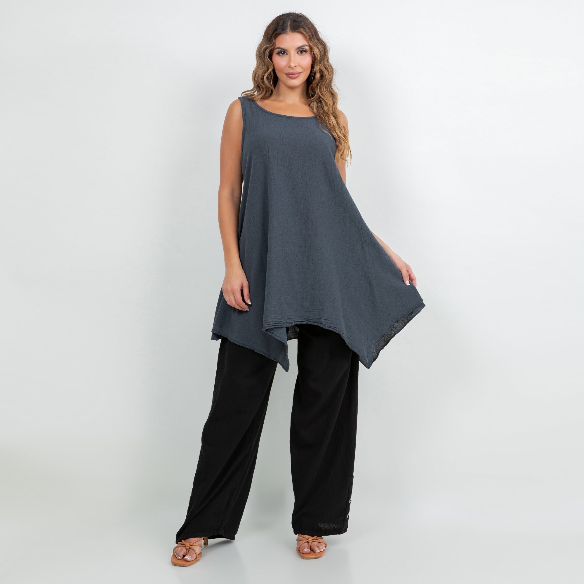 Women's Natalie Cotton Gauze Tank - Che Cose Belle