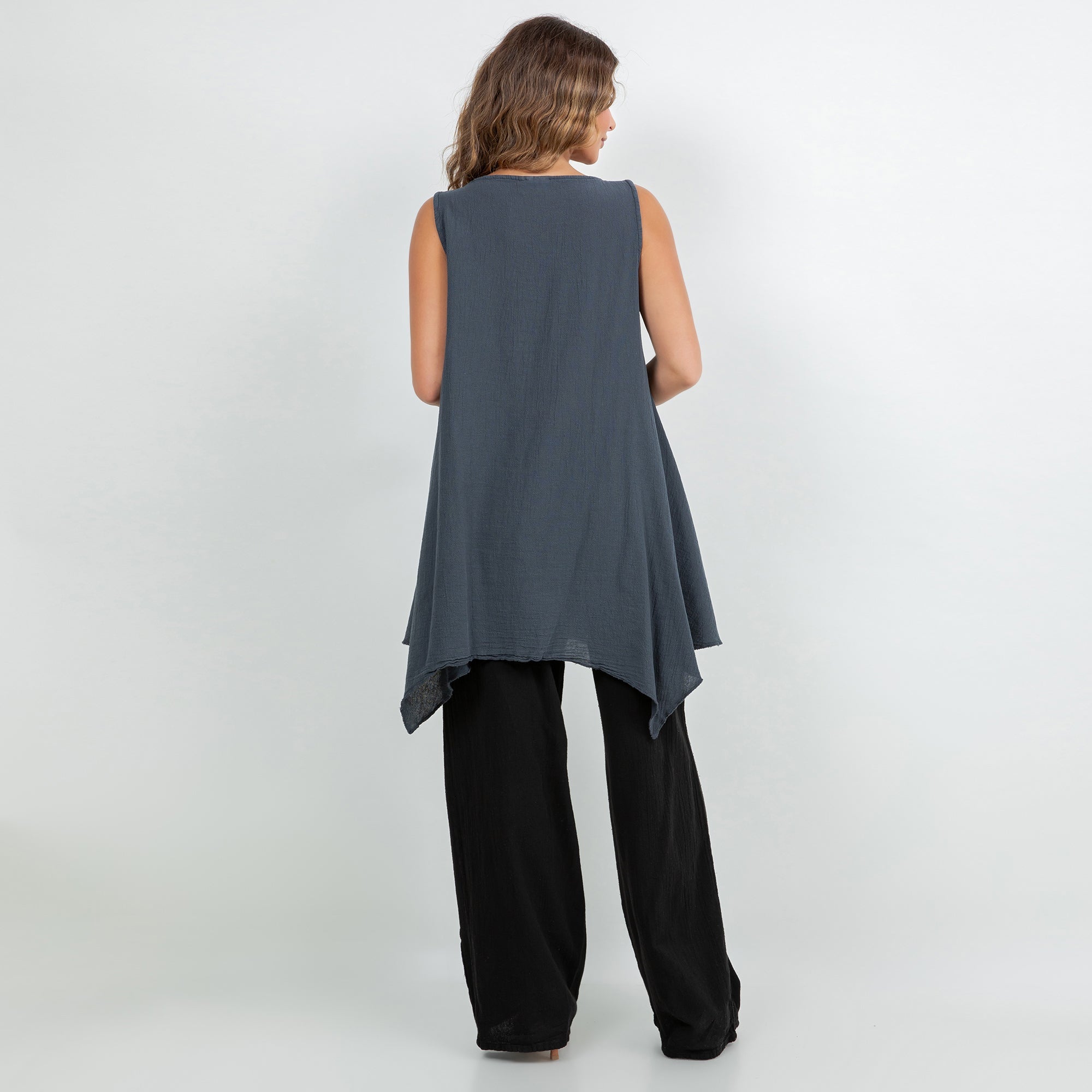 Women's Natalie Cotton Gauze Tank - Che Cose Belle