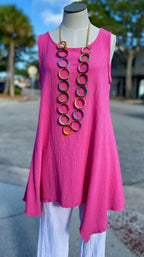 Women's Natalie Cotton Gauze Tank - Che Cose Belle