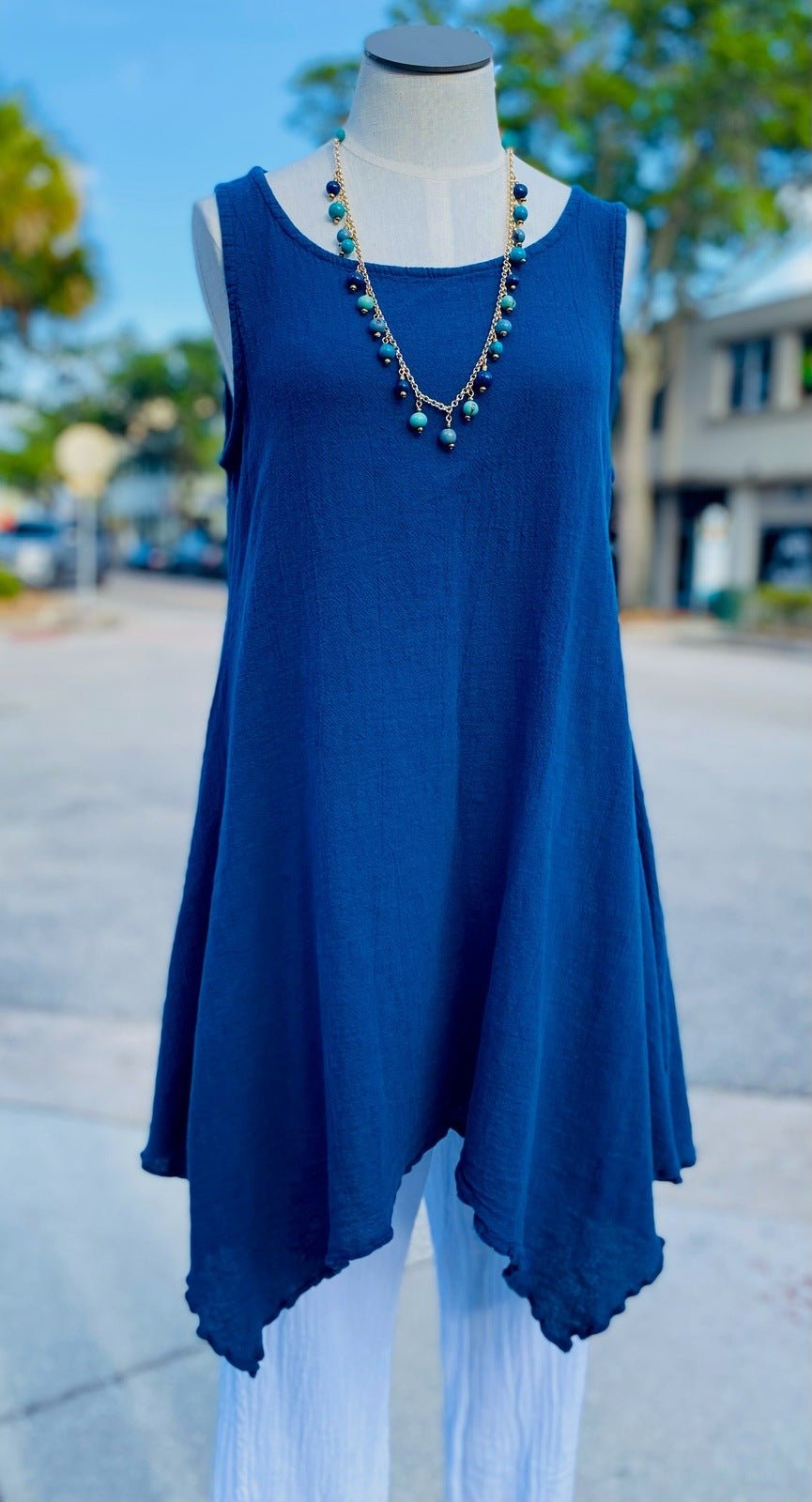 Women's Natalie Cotton Gauze Tank - Che Cose Belle