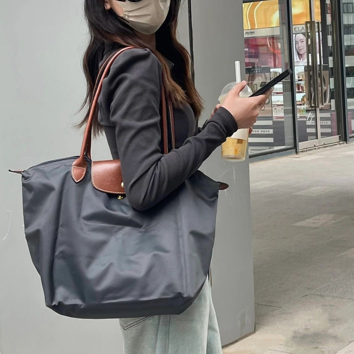 Women's Nylon Dumpling Embroidered Large Capacity Totes Shoulder Bags - Che Cose Belle