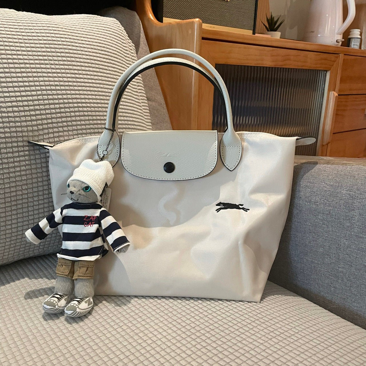 Women's Nylon Dumpling Embroidered Large Capacity Totes Shoulder Bags - Che Cose Belle