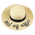 Women's "Out of Office" Embroidery Straw Hat Floppy Sun - Che Cose Belle