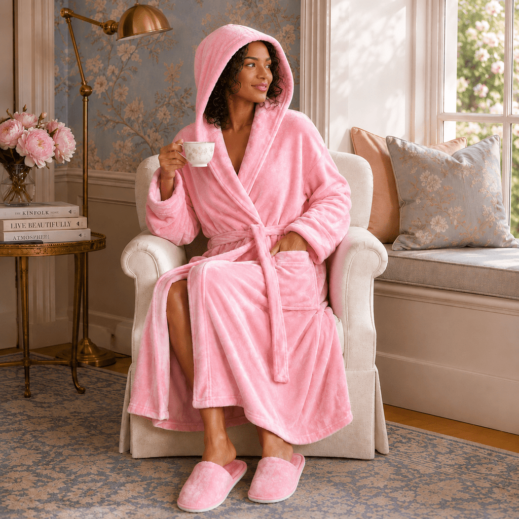 Women’s Plush Hooded Robe - Spa-Worthy Comfort at Home - Che Cose Belle