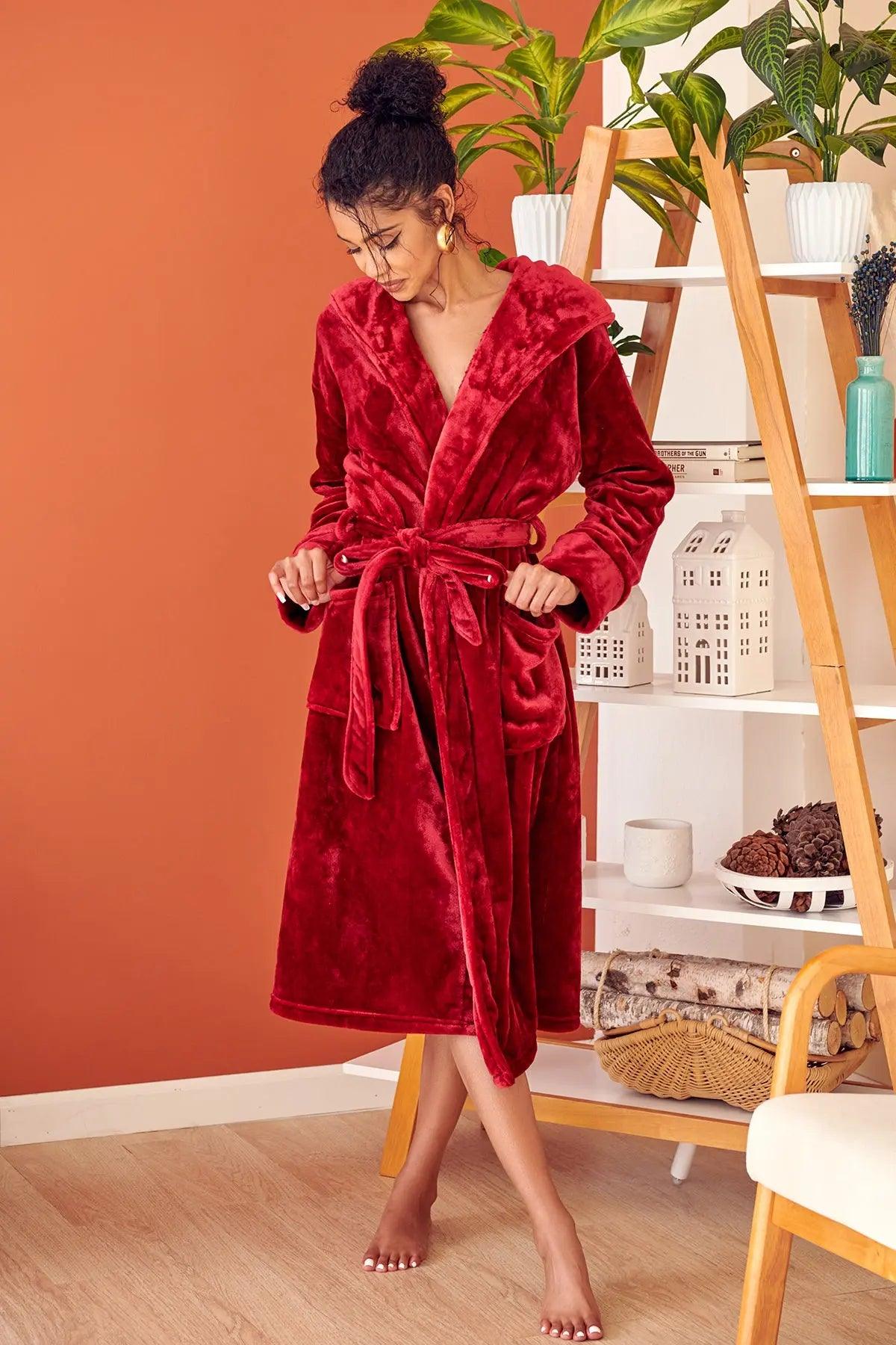 Women’s Plush Hooded Robe - Spa - Worthy Comfort at Home - Che Cose Belle