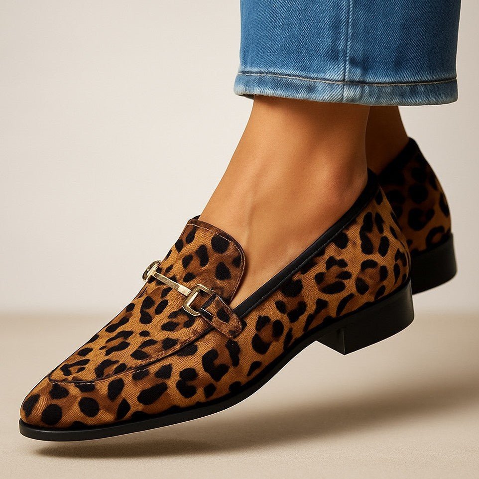🐆 Women’s Pointed - Toe Low - Cut Leopard Print Casual Shoes - Che Cose Belle