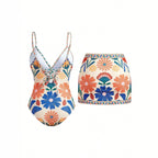Women's Printed Bohemian Flowy Sling Vacation Style Swimsuit - Che Cose Belle
