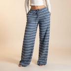 Women's Retro Striped Straight-Leg Drapey Casual Pants - Che Cose Belle