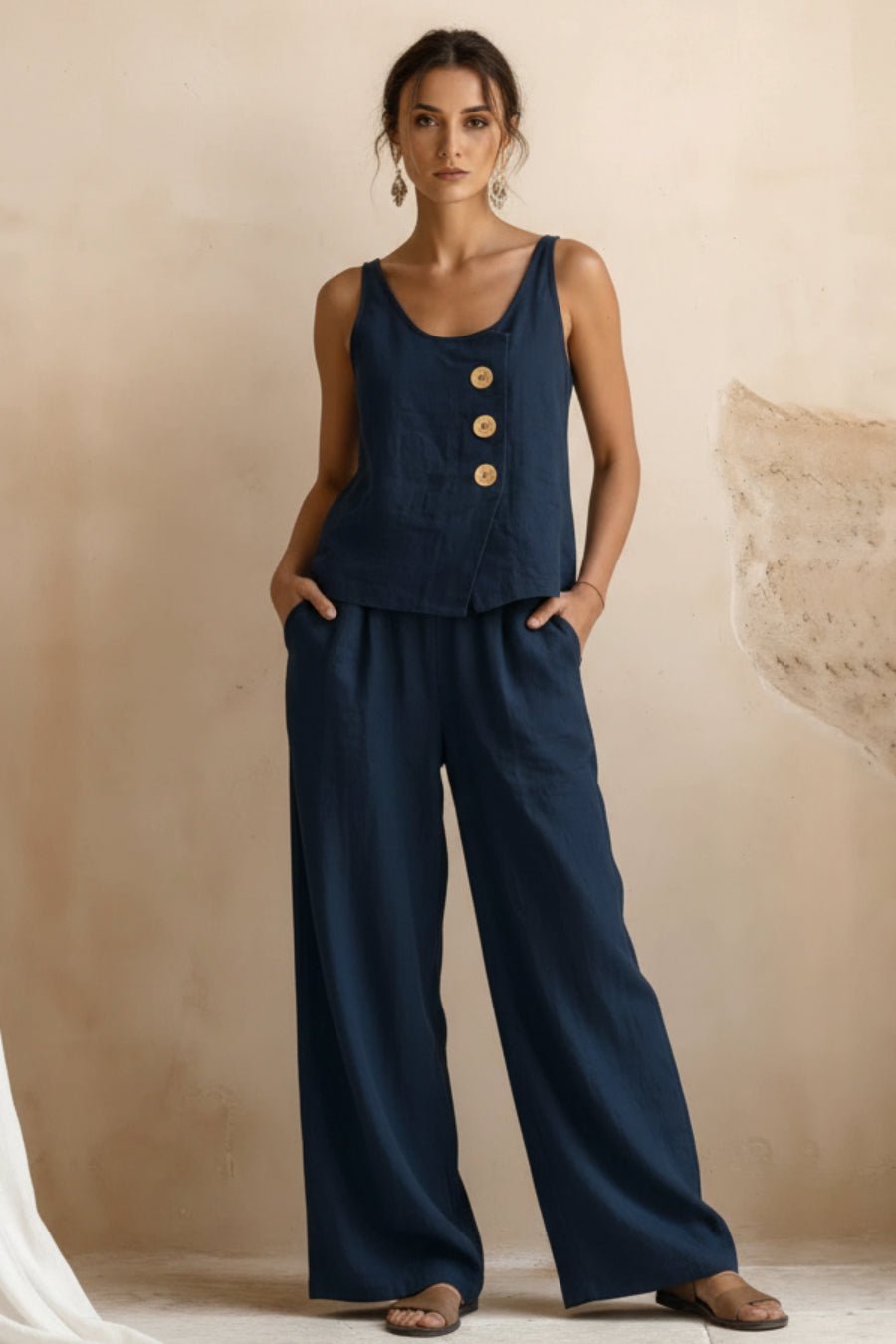 Women's Sleeveless Tank Top & Pants Two-Piece Set - Che Cose Belle