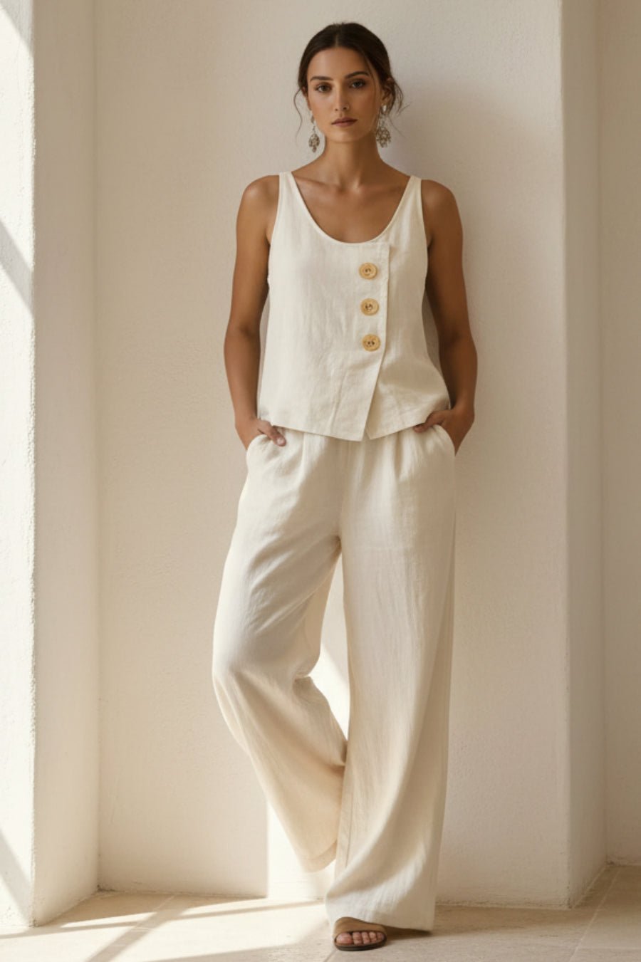 Women's Sleeveless Tank Top & Pants Two-Piece Set - Che Cose Belle
