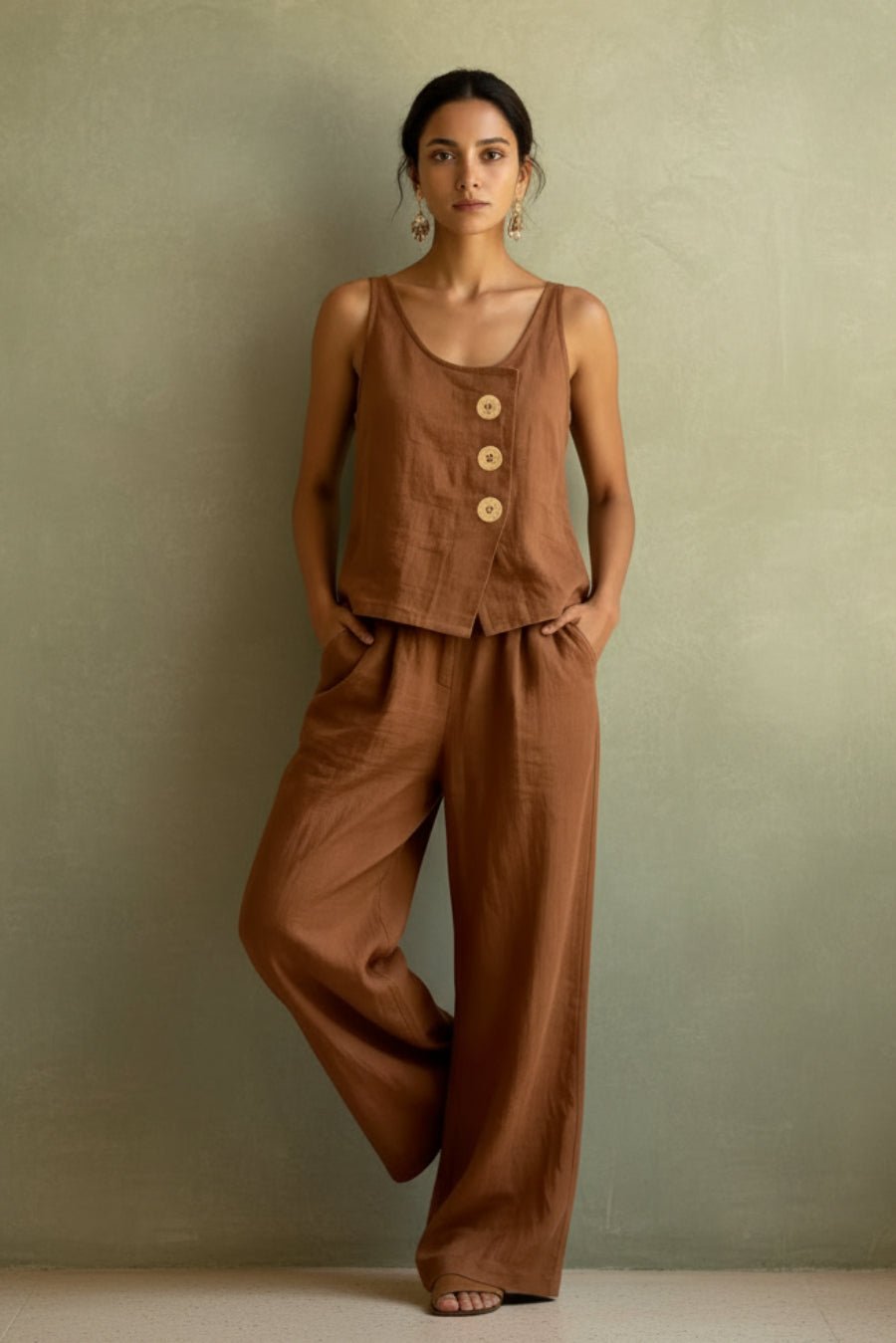 Women's Sleeveless Tank Top & Pants Two-Piece Set - Che Cose Belle