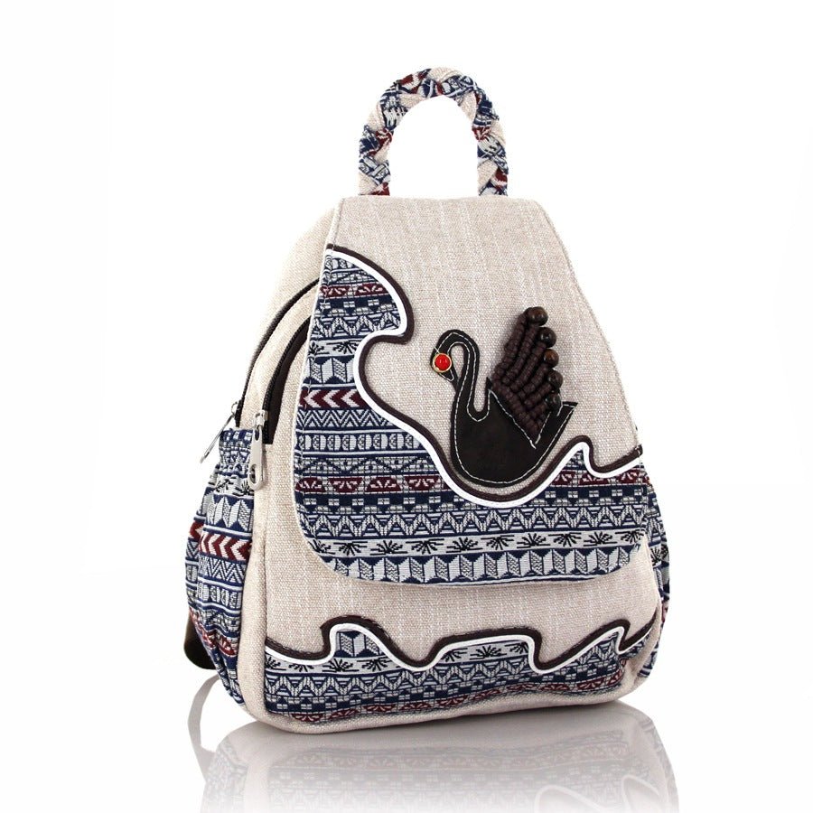 Women's Style Fresh Swan Woven Three - dimensional Double Bags - Che Cose Belle