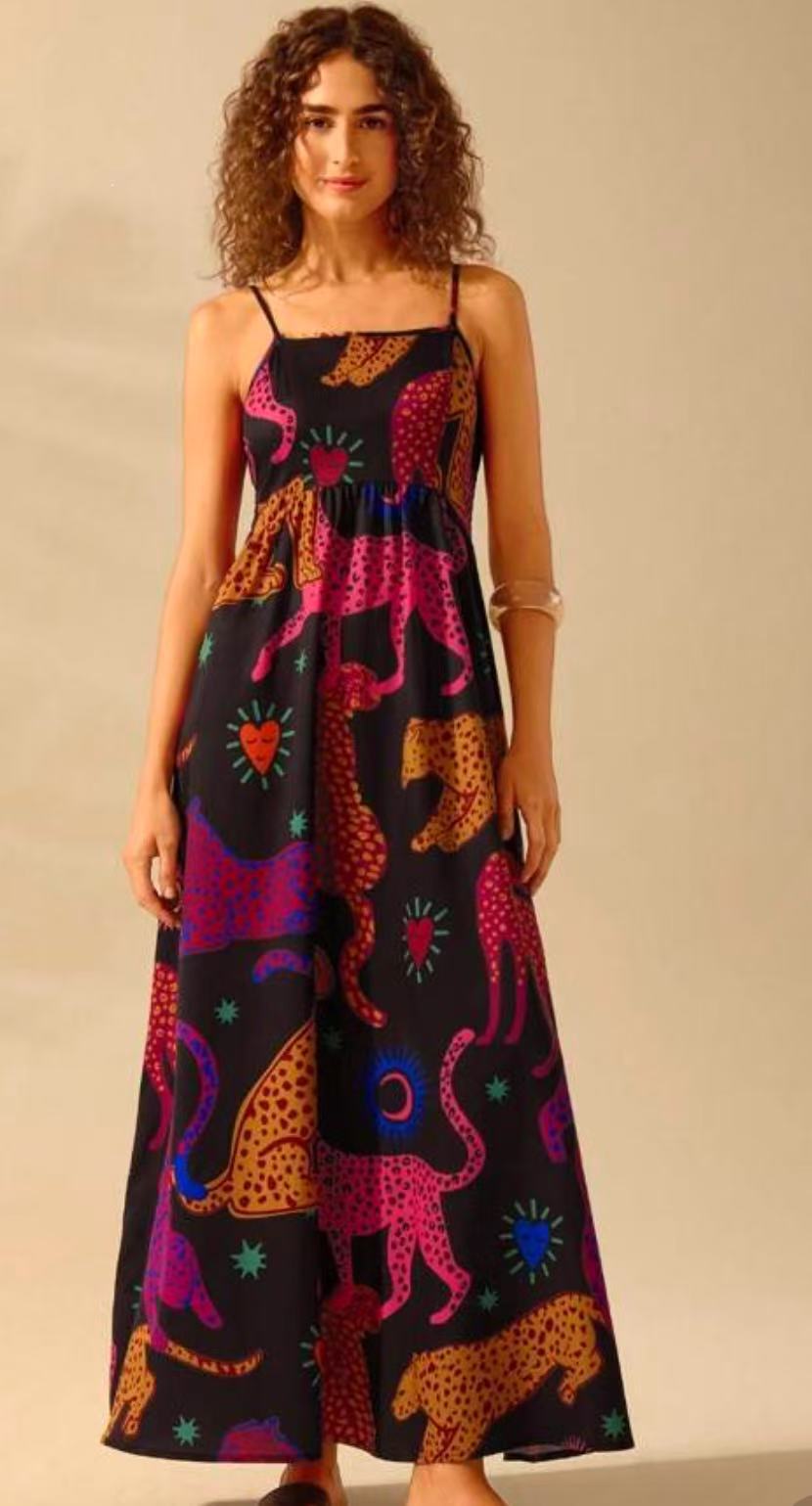 Women's Summer Floral Print Dress - Vacation Style Midi - Che Cose Belle