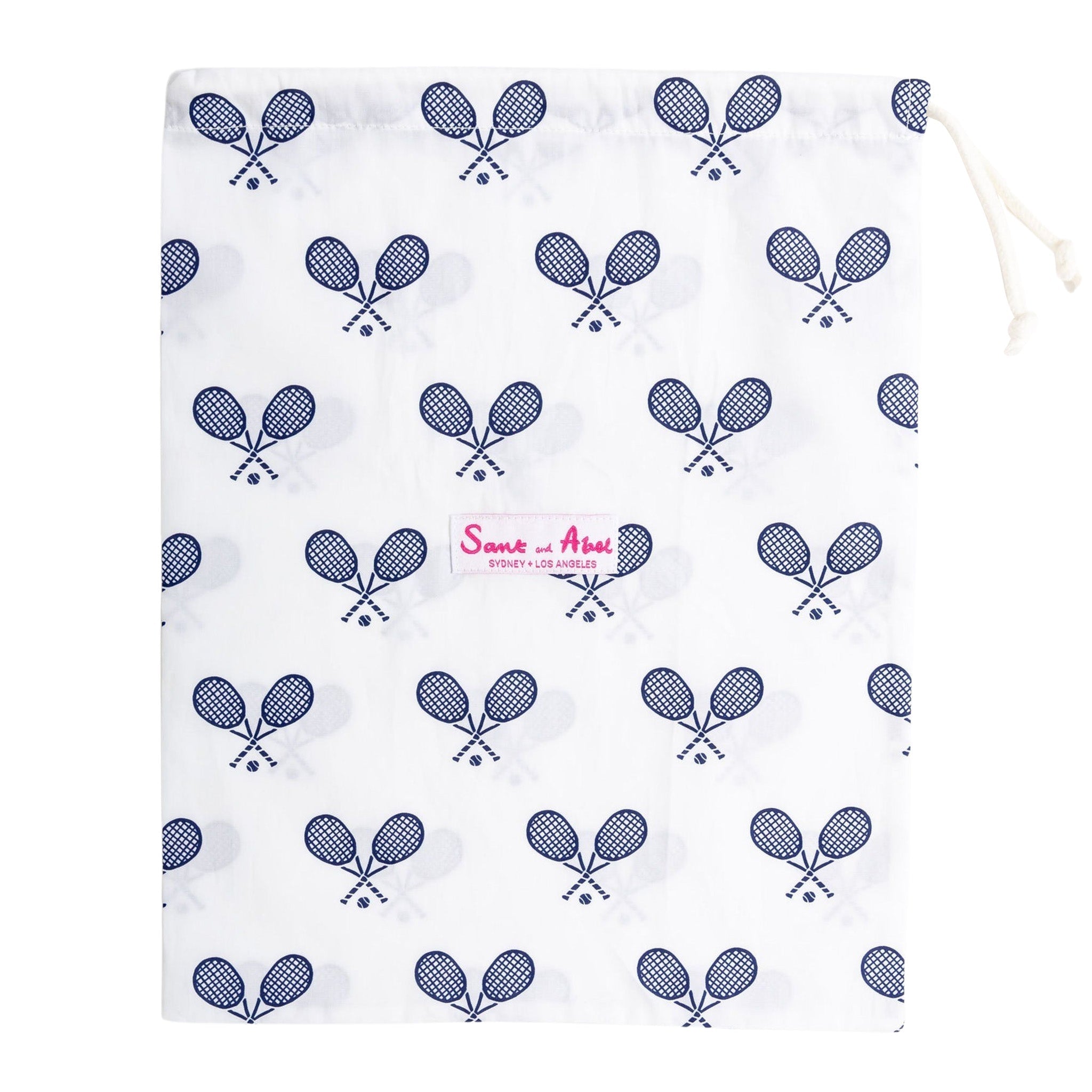 Women's Tennis Navy Night Shirt - Organic Cotton Poplin - Che Cose Belle