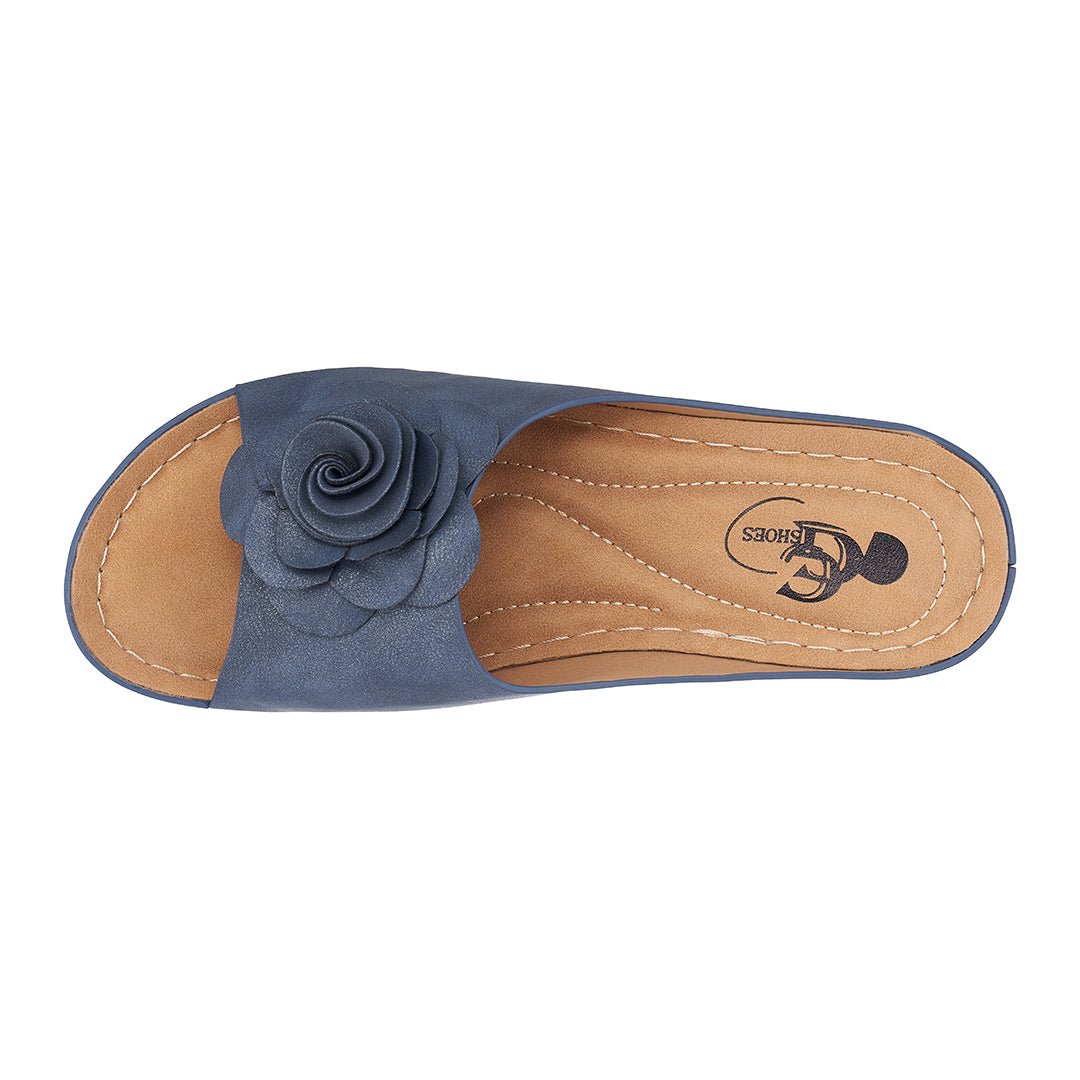 Women's Tokyo Navy Wedge Sandals - Che Cose Belle