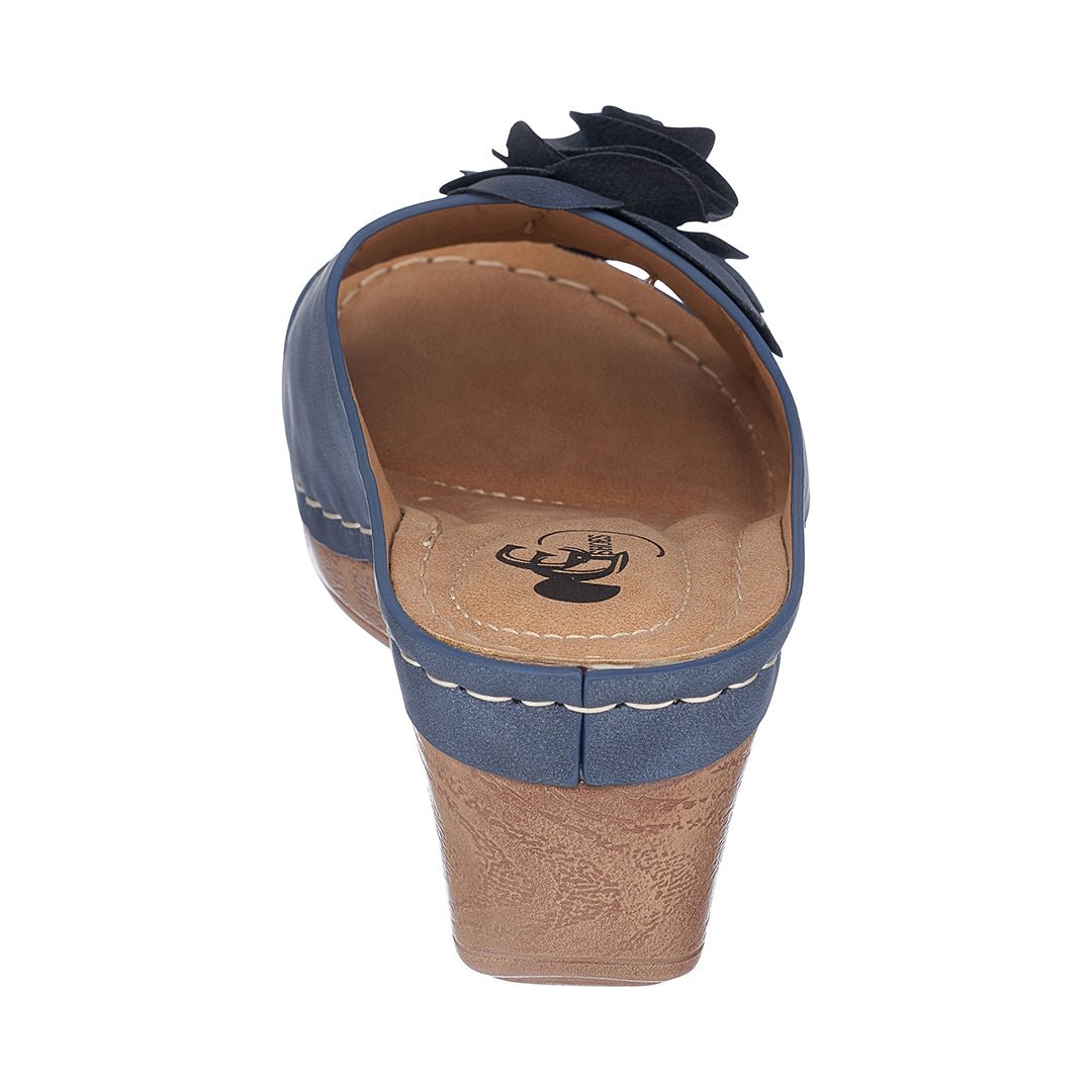 Women's Tokyo Navy Wedge Sandals - Che Cose Belle