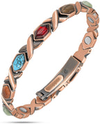 Women's Ultra Strength Pure Copper Magnetic Bracelet (Mixed Stones) - Che Cose Belle