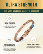 Women's Ultra Strength Pure Copper Magnetic Bracelet (Mixed Stones) - Che Cose Belle