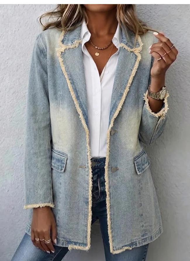 Women's Vintage American-Style Loose Denim Jacket - Che Cose Belle