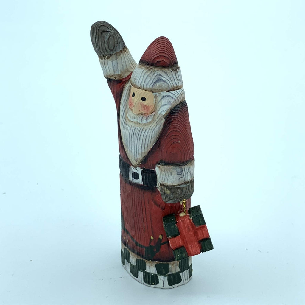 Wood Sculpture Home Decor Wood Statue Wood Figurines Room Decor Hand Carved Wild Animals (Santa Carry Box) - Che Cose Belle