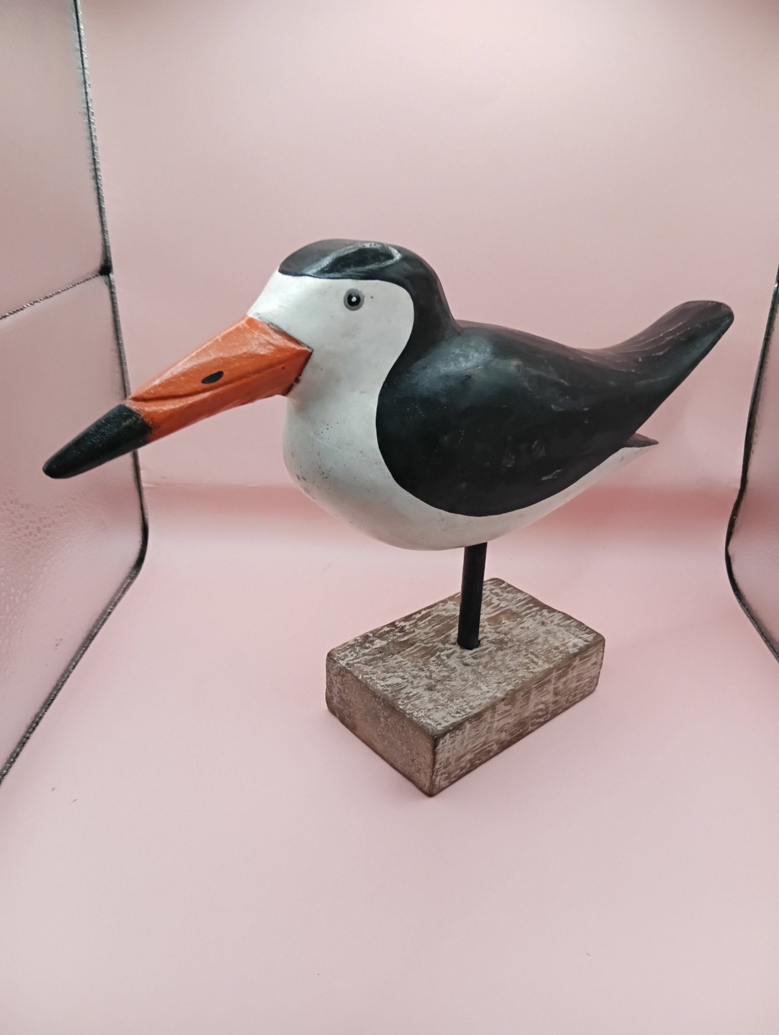 Wood Skimmer Bird Sculpture – Coastal Decor Accent - Che Cose Belle