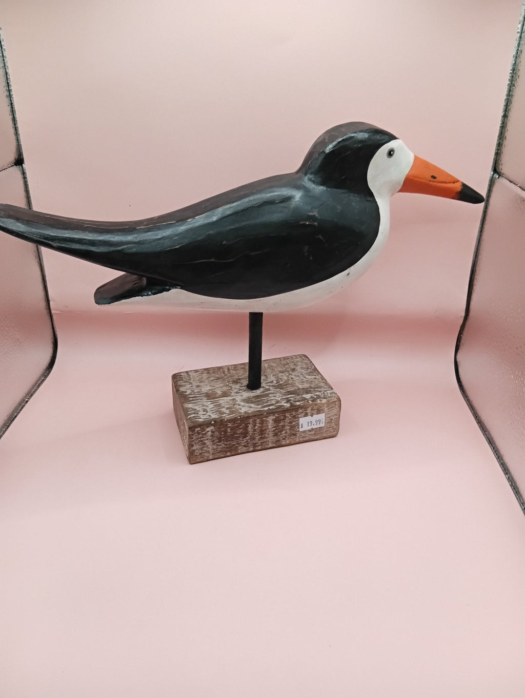 Wood Skimmer Bird Sculpture – Coastal Decor Accent - Che Cose Belle