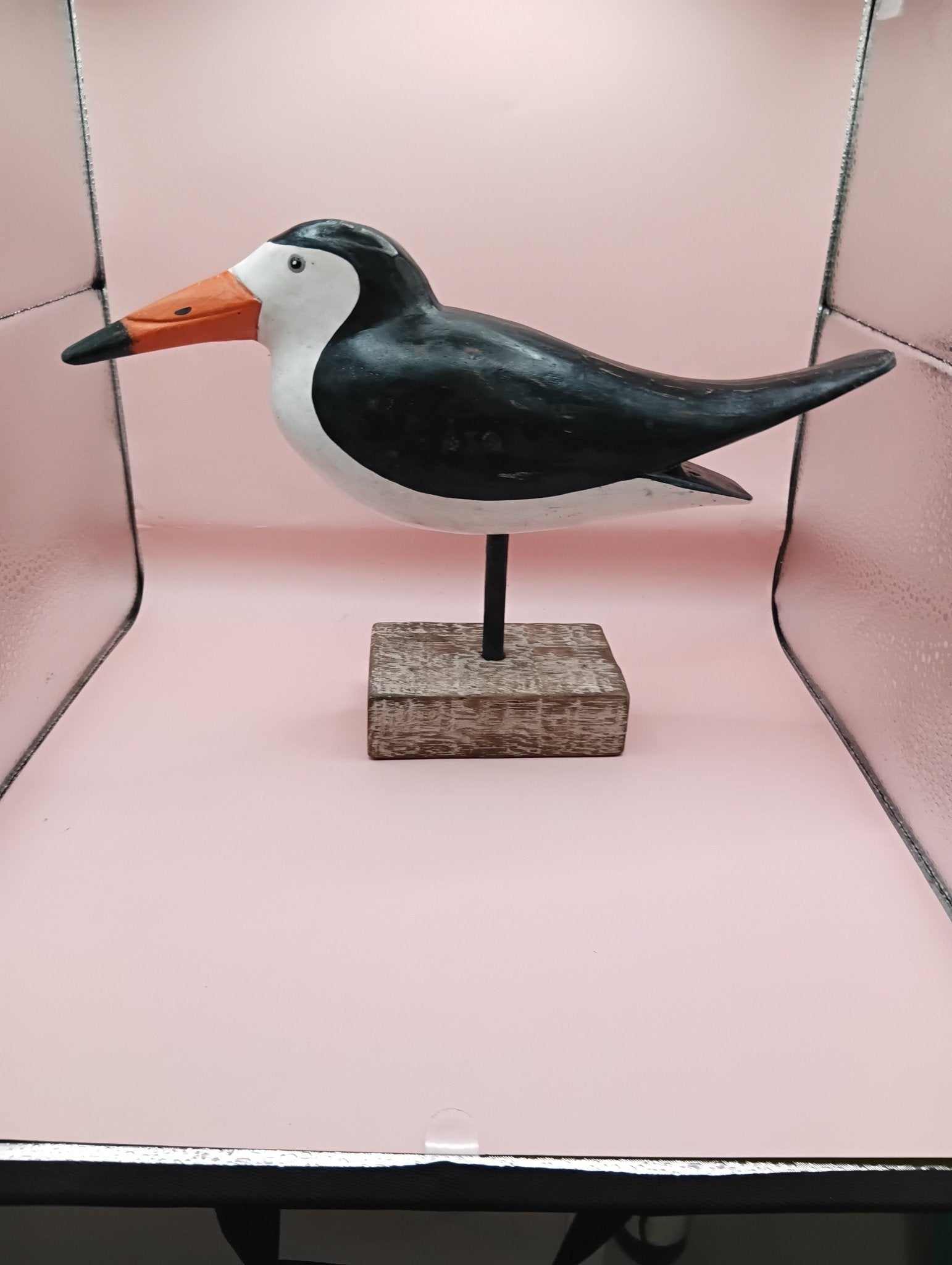 Wood Skimmer Bird Sculpture – Coastal Decor Accent - Che Cose Belle