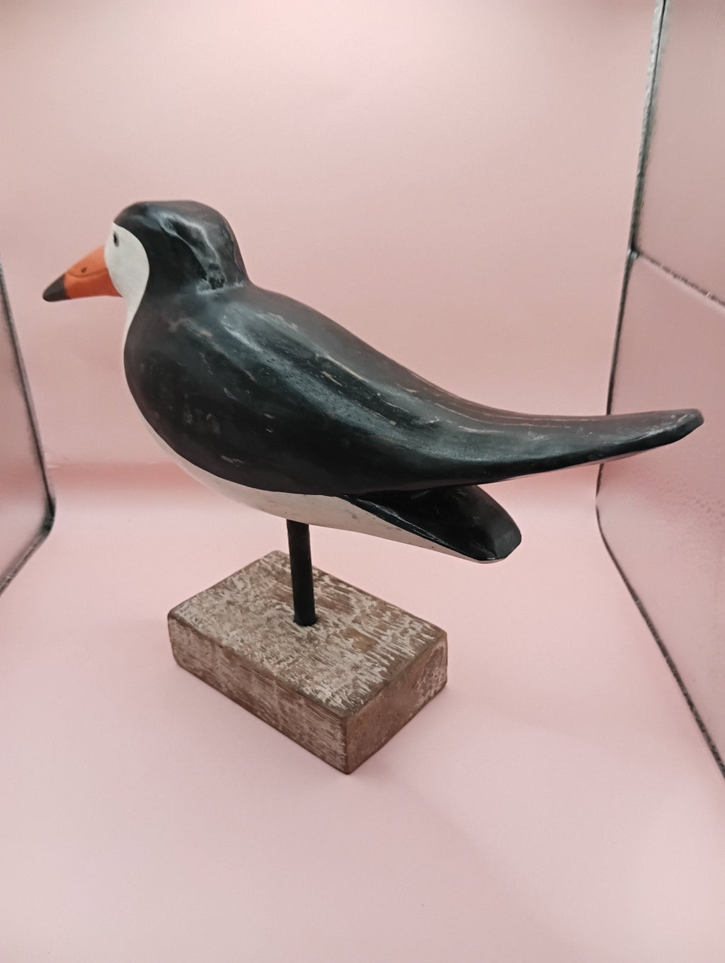 Wood Skimmer Bird Sculpture – Coastal Decor Accent - Che Cose Belle