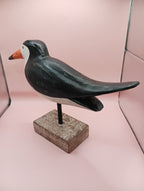 Wood Skimmer Bird Sculpture – Coastal Decor Accent - Che Cose Belle