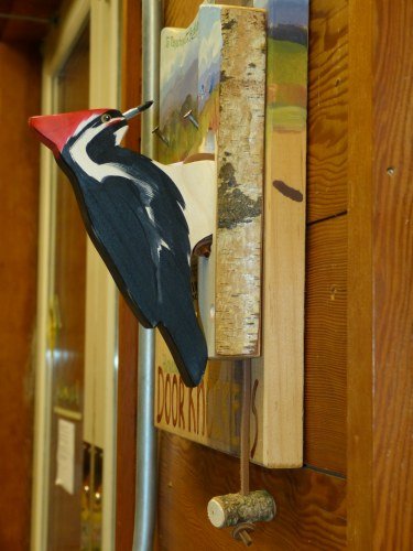 Wooden Bird Door Knockers - Piliated Woodpecker - Che Cose Belle