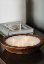 Wooden Bowl 5 Wick Candle - Che Cose Belle