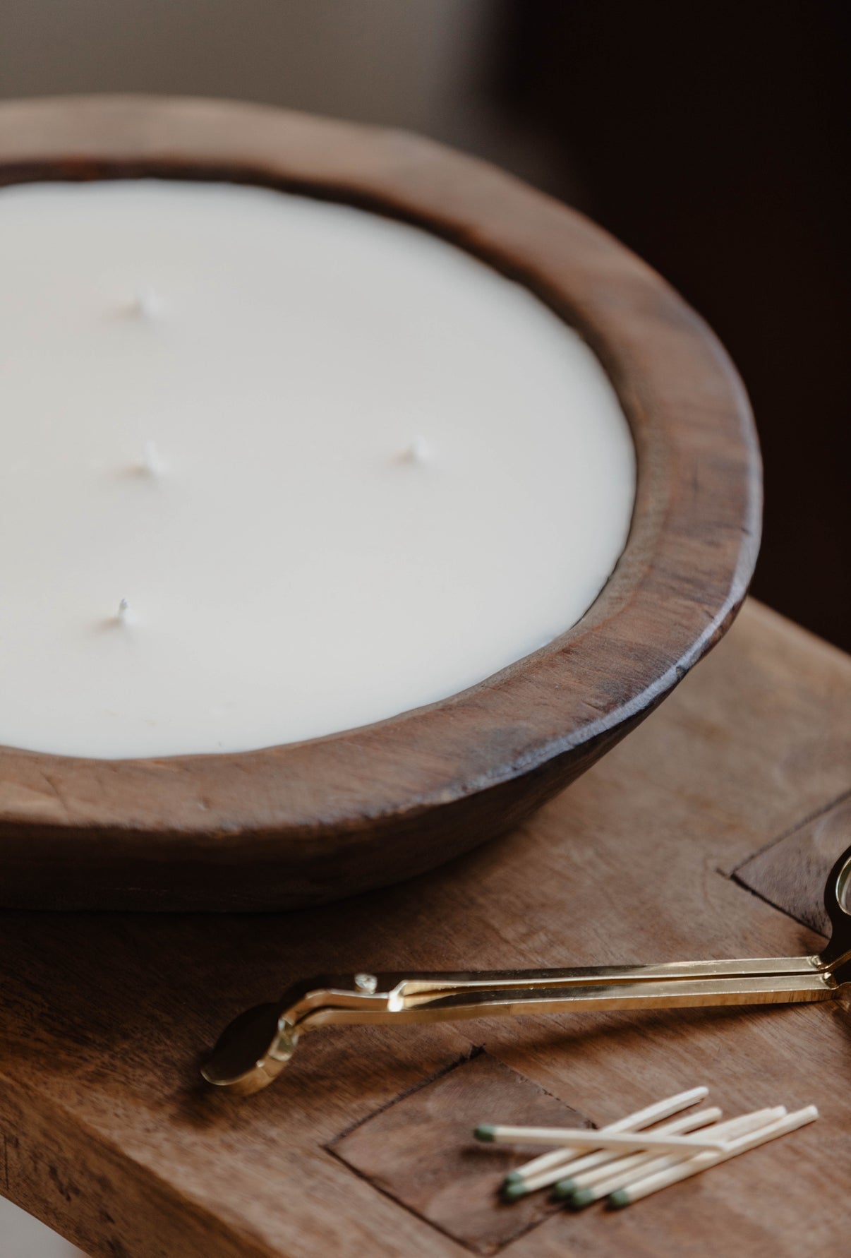Wooden Bowl 5 Wick Candle - Che Cose Belle
