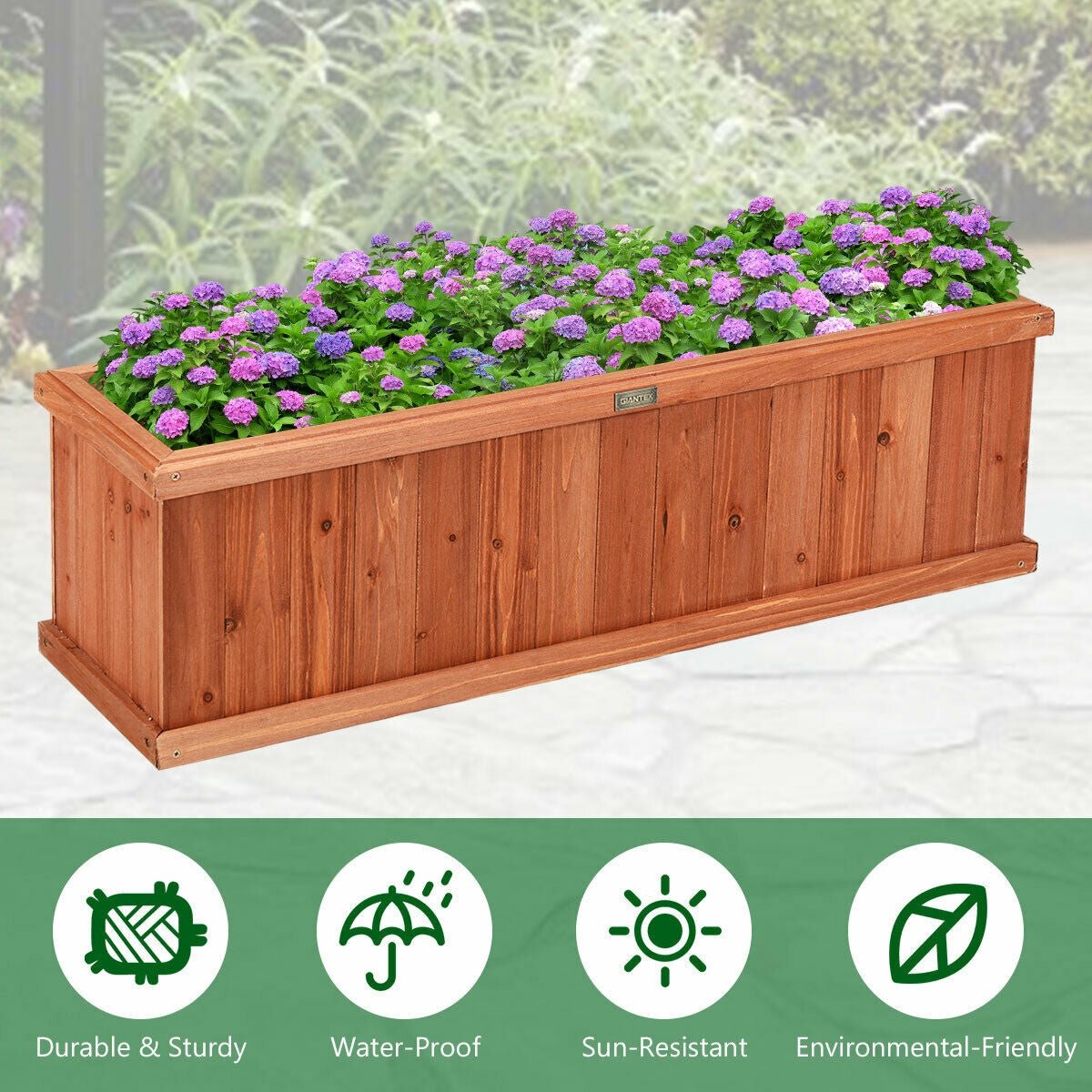 Wooden Decorative Planter Box for Garden Yard and Window - Che Cose Belle