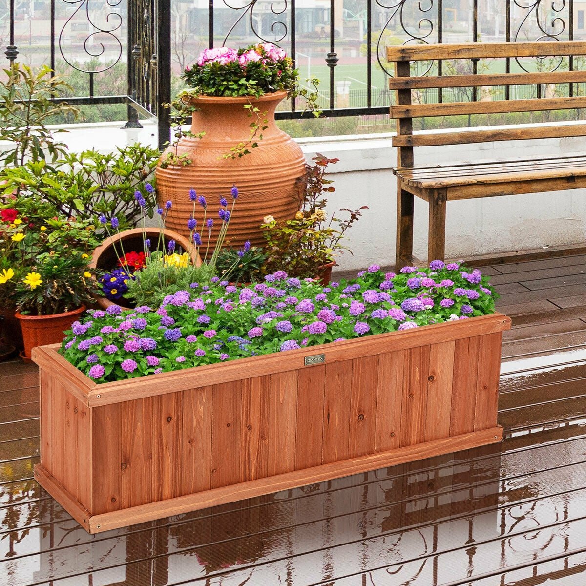 Wooden Decorative Planter Box for Garden Yard and Window - Che Cose Belle