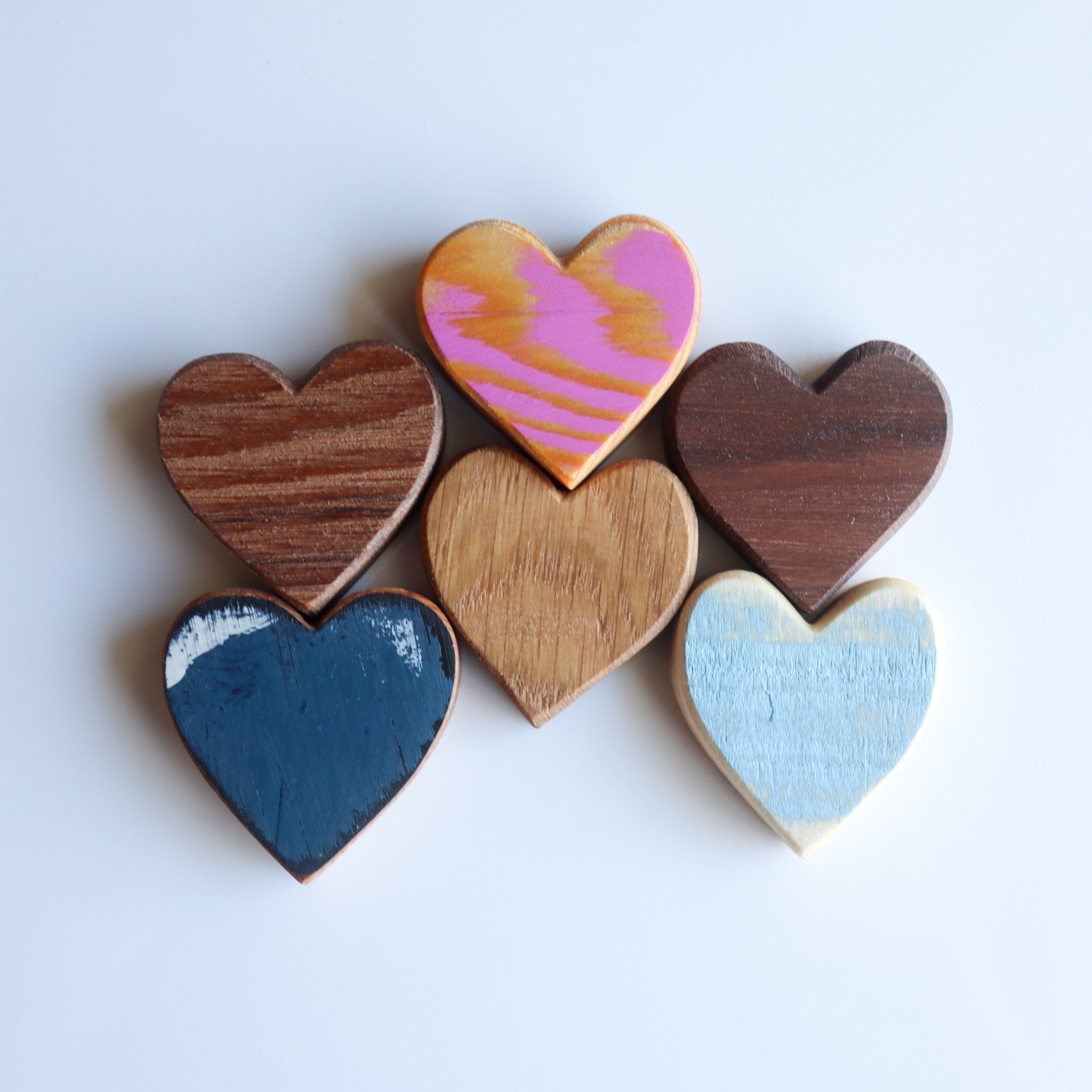 Wooden Heart Magnets - Che Cose Belle