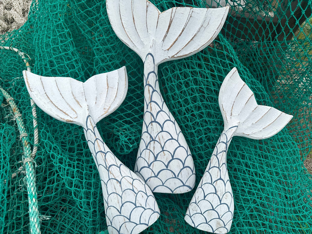 Wooden Mermaid Whale Tails - Che Cose Belle