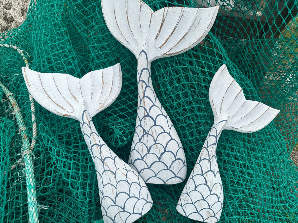 Wooden Mermaid Whale Tails - Che Cose Belle