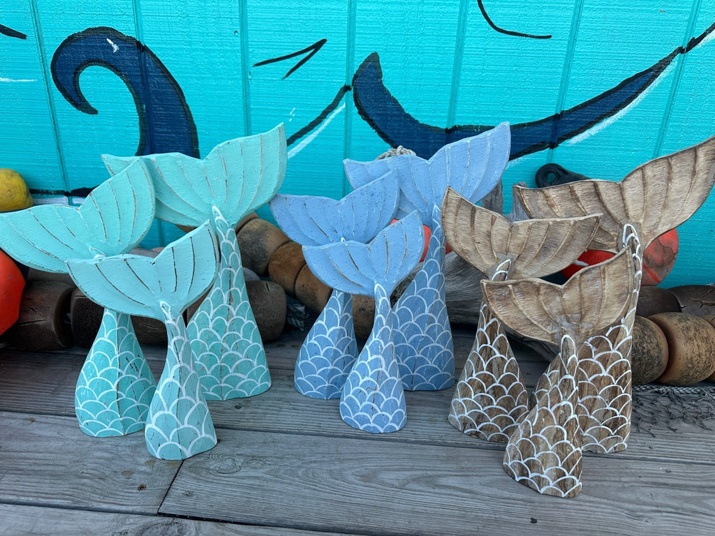 Wooden Mermaid Whale Tails - Che Cose Belle