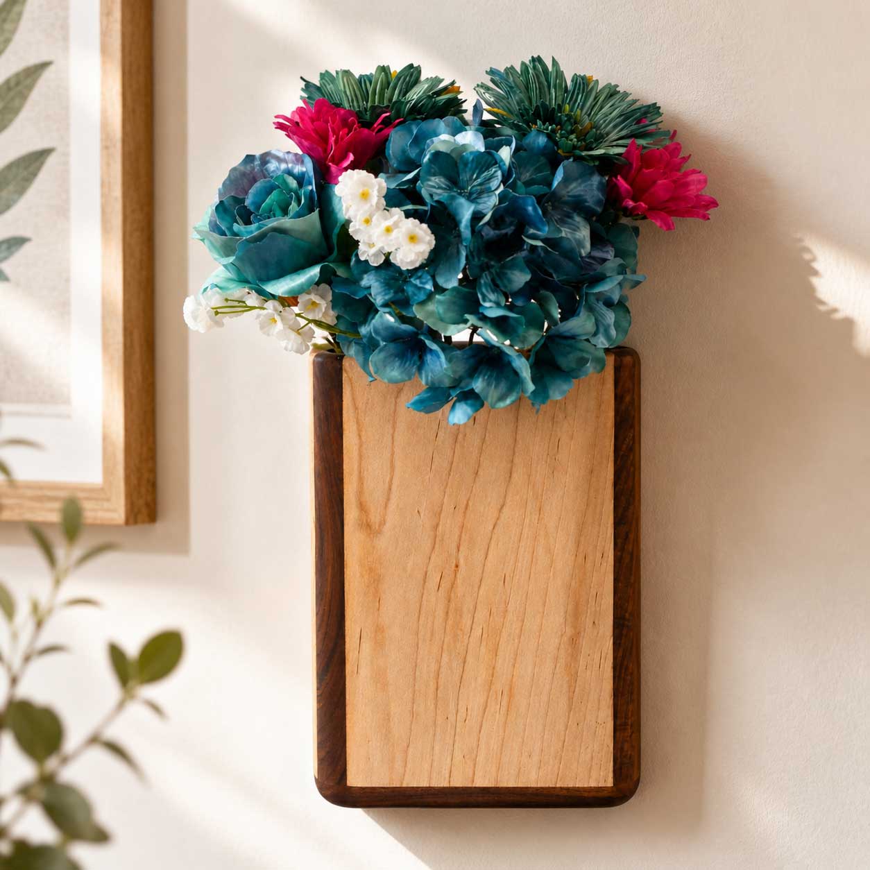 Wooden Wall Hanging | Flowers Included | Raising Grain Wood Works - Che Cose Belle