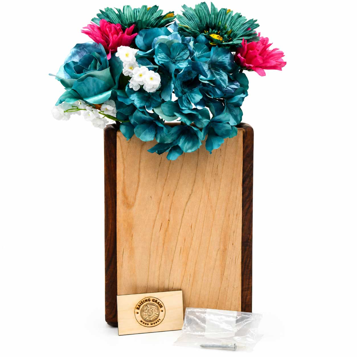 Wooden Wall Hanging | Flowers Included | Raising Grain Wood Works - Che Cose Belle
