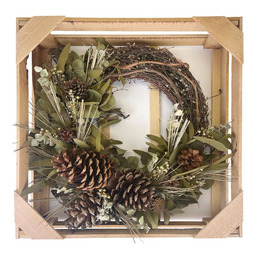 Woodland Pinecone Half Wreath - Che Cose Belle