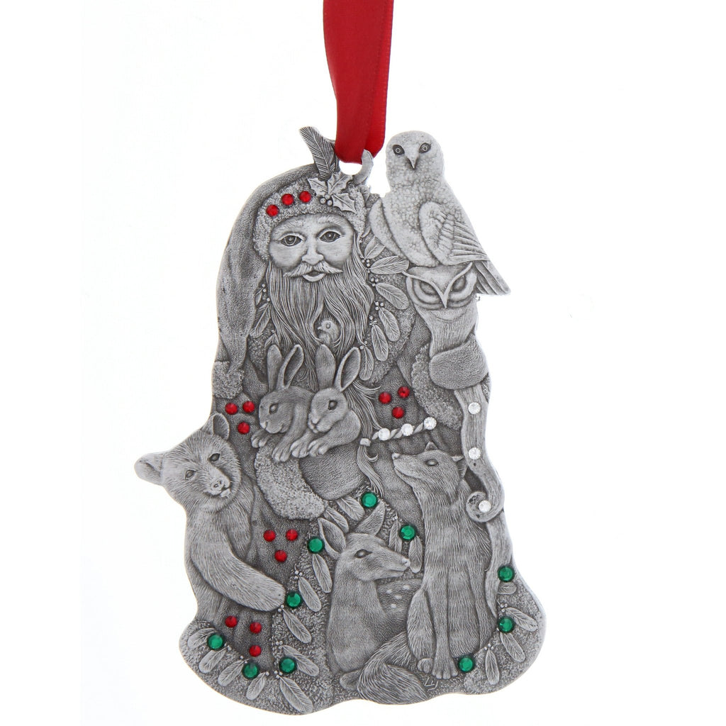 Woodland Santa Ornament (Aluminum) - Che Cose Belle
