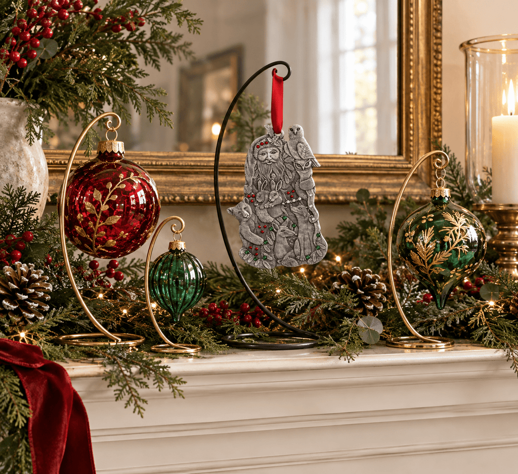 Woodland Santa Ornament (Aluminum) - Che Cose Belle