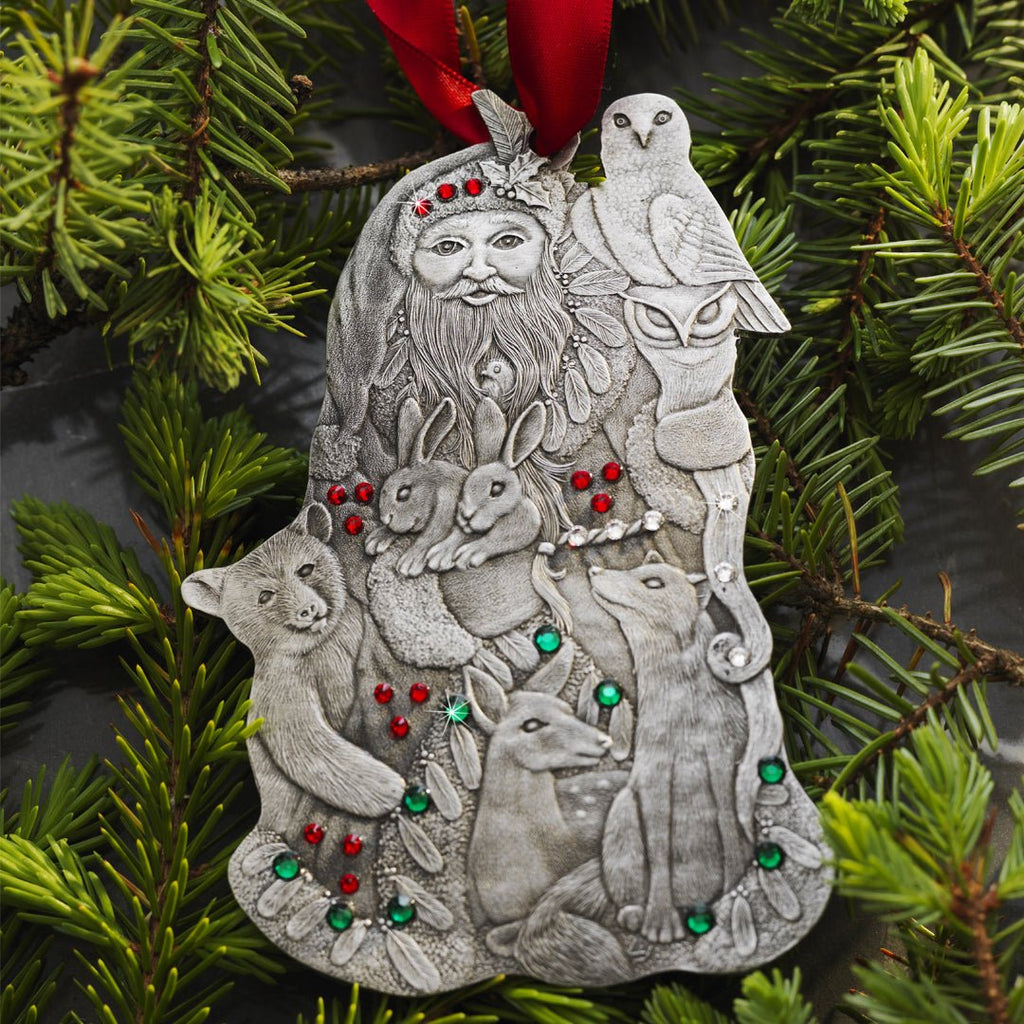 Woodland Santa Ornament (Aluminum) - Che Cose Belle