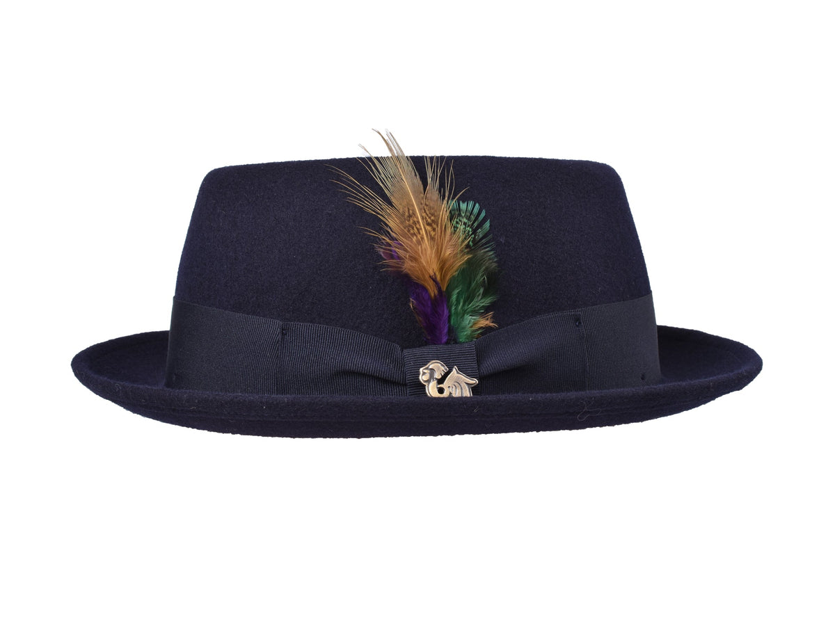 Wool Felt Classic Hat Pork Pie Stingy - Che Cose Belle