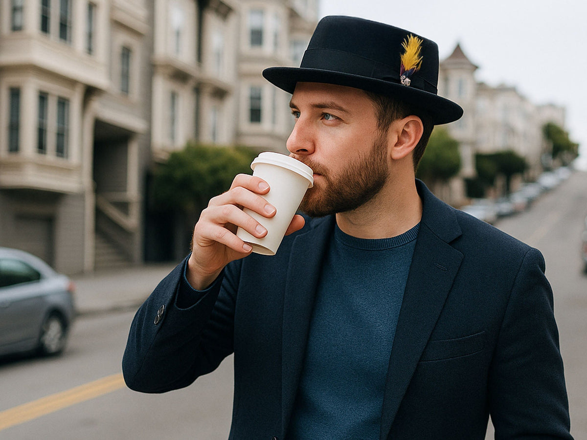 Wool Felt Classic Hat Pork Pie Stingy - Che Cose Belle