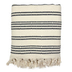 Woven Stripe Turkish Throw Cotton Fringe Lightweight